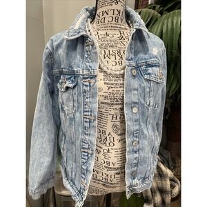 Women's Old Navy Denim Jacket- Size Large Fast Shipping Washed Clean Staple Hang